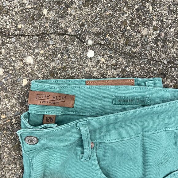 Judy Blue Jeans Flare High Waist Tummy Control Garment Dyed - Picture 2 of 9